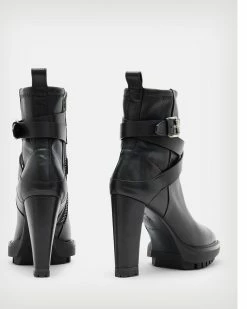 Brand new 😀 Havana Leather 🥾 Boots Black 👏 -Tailoring Sales WF627X 5 6