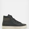 Promo 😉 Tana Leather High Top Trainers Black 🛒