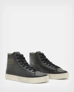 Promo 😉 Tana Leather High Top Trainers Black 🛒 -Tailoring Sales WF637X 5 3