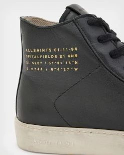 Promo 😉 Tana Leather High Top Trainers Black 🛒 -Tailoring Sales WF637X 5 4