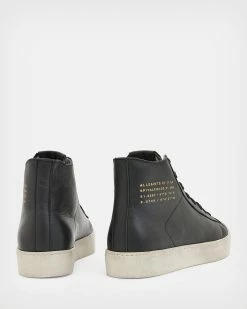 Promo 😉 Tana Leather High Top Trainers Black 🛒 -Tailoring Sales WF637X 5 5