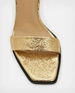 Wholesale 🧨 Noir Leather Shimmer 🩴 Sandals Metallic Gold ✨ -Tailoring Sales WF696X 7081 3
