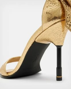 Wholesale 🧨 Noir Leather Shimmer 🩴 Sandals Metallic Gold ✨ -Tailoring Sales WF696X 7081 5