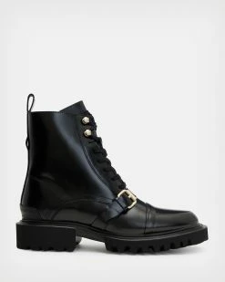Cheapest β Tori Leather π₯Ύ Boots BLACK/WARM BRASS π€©