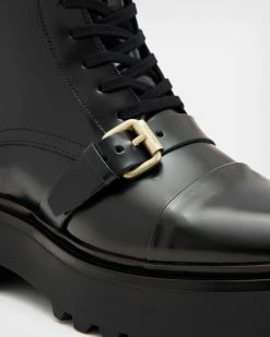Best deal 🎁 Stellar Leather 🥾 Boots BLACK/WARM BRASS 👏 -Tailoring Sales WF724X 6405 7