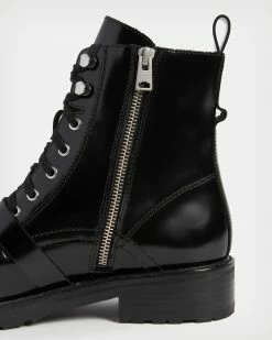 Best Pirce 🎉 Donita Leather 🥾 Boots Black 😀 -Tailoring Sales WF802P 5 5