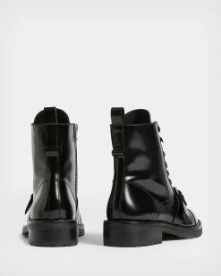 Best Pirce 🎉 Donita Leather 🥾 Boots Black 😀 -Tailoring Sales WF802P 5 6