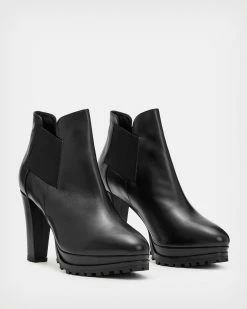 Cheapest ✨ Sarris Leather 🥾 Boots Black 😉 -Tailoring Sales WF808P 5 4