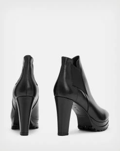 Cheapest ✨ Sarris Leather 🥾 Boots Black 😉 -Tailoring Sales WF808P 5 6