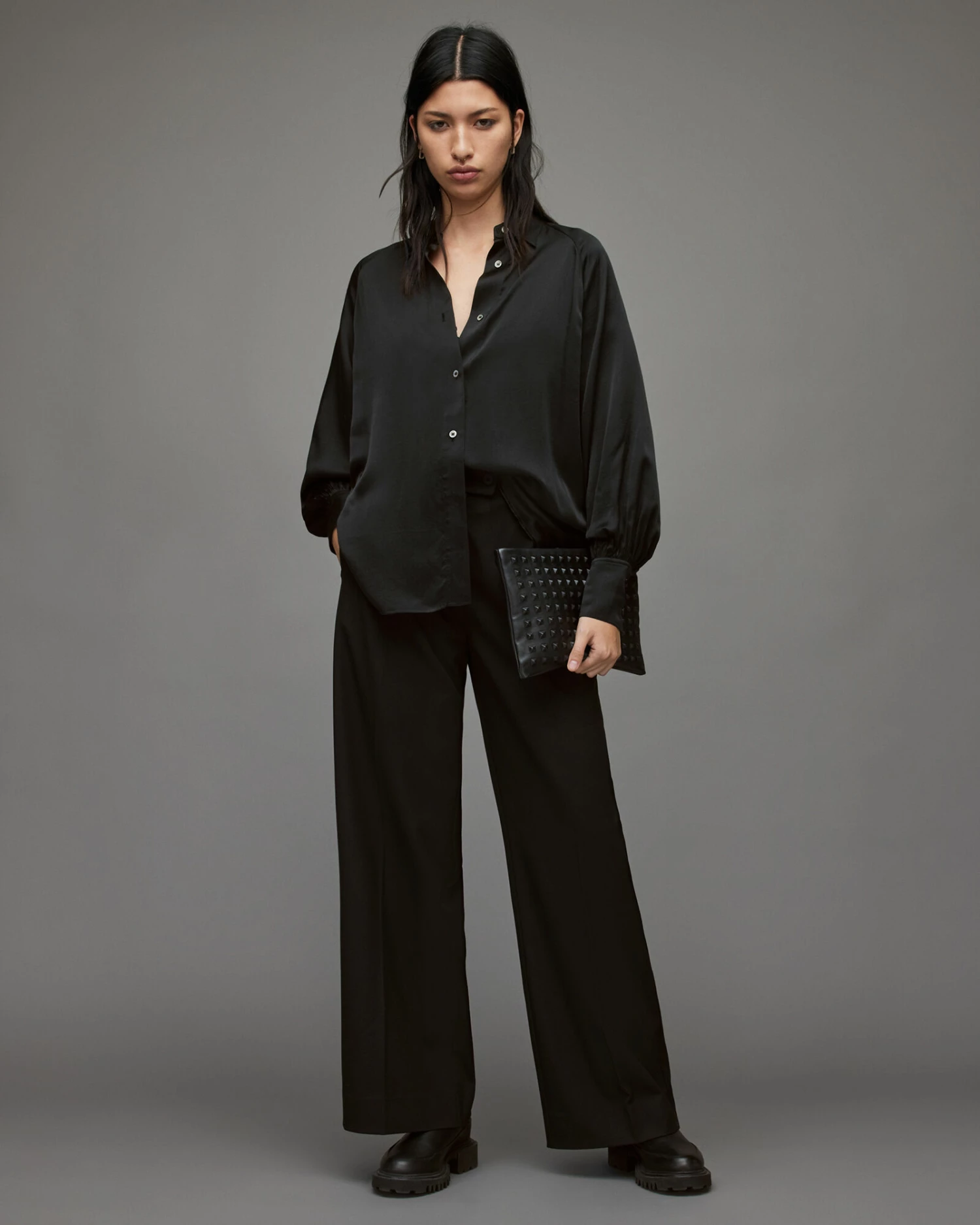 Cheapest β Oana Silk Blend π Shirt Black β 5 Cheapest β Oana Silk Blend π Shirt Black β - Image 3