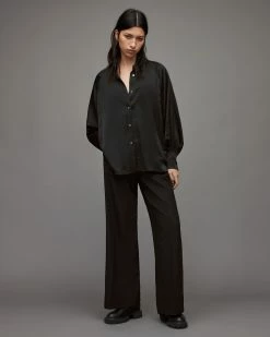 Cheapest β Oana Silk Blend π Shirt Black β 11 Cheapest β Oana Silk Blend π Shirt Black β -Tailoring Sales WH032X 5 4