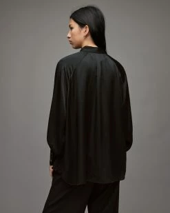 Cheapest β Oana Silk Blend π Shirt Black β 13 Cheapest β Oana Silk Blend π Shirt Black β -Tailoring Sales WH032X 5 6