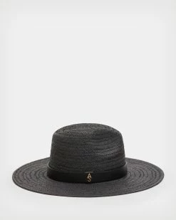 Best deal ✔️ Talia AllSaints Fedora Hat Black 🎁 -Tailoring Sales WH511W 5 4