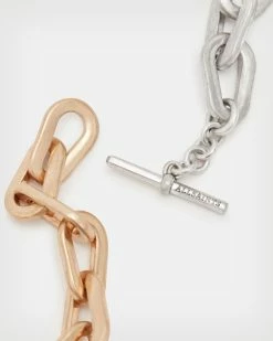 Promo 🔥 Carrie Chunky Carabiner Necklace WARM BRASS/SILVER ✨ -Tailoring Sales WJ0008A 6855 5