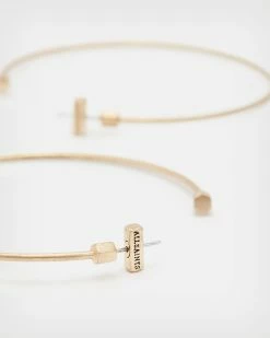 Outlet 😉 Skinny Gold-Tone Hoop Earrings Warm Brass 👏 -Tailoring Sales WJ026V 6395 3