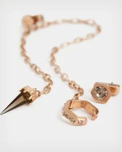 Hot Sale 🥰 Bijou Gold-Tone Ear Cuff SMOKY QUARTZ/BRASS 💯