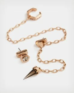 Hot Sale 🥰 Bijou Gold-Tone Ear Cuff SMOKY QUARTZ/BRASS 💯 -Tailoring Sales WJ053V 7062 3