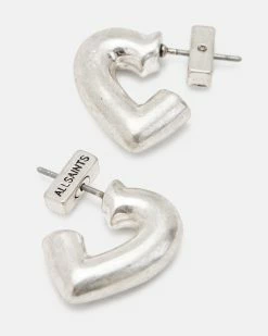 Promo 😀 Carys Silver-Tone Heart Earrings Warm Silver 🎉 -Tailoring Sales WJ501Y 6414 3