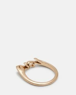 Discount 🧨 Love Script Gold-Tone Ring Warm Brass ⌛ -Tailoring Sales WJ511Y 6395 5