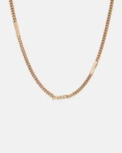 Hot Sale ⌛ Love Script Chunky Gold-Tone Necklace Warm Brass 🥰 -Tailoring Sales WJ515Y 6395 3