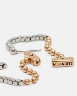 Best Sale 👍 Box Ball Earrings WARM BRASS/SILVER 🥰 -Tailoring Sales WJ518Y 6855 3