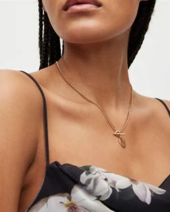 Cheap 🌟 Heartlock Gold-Tone Toggle Necklace Warm Brass 🎉