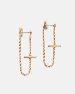 Wholesale 👏 Talia Gold-Tone Toggle Earrings Warm Brass 👍