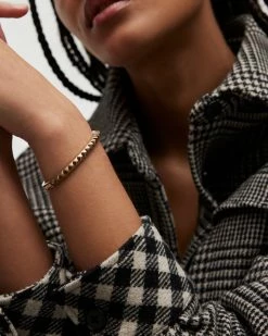 Best Sale 🛒 Mia Mix Studded Cuff Bracelet Warm Brass 💯