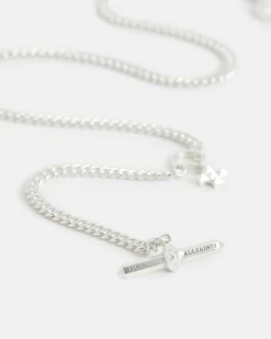 Budget 🎁 Nova Sterling Silver Charm Necklace Silver ❤️ -Tailoring Sales WJ542Y 34 5