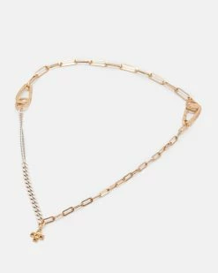 Best deal 🥰 Emory Mixed Chain Necklace WARM BRASS/SILVER 🎁 -Tailoring Sales WJ544Y 6855 4