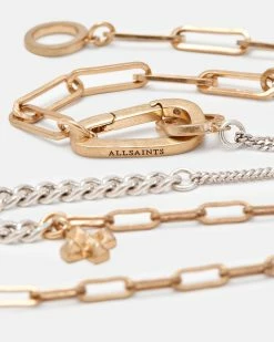 Best deal 🥰 Emory Mixed Chain Necklace WARM BRASS/SILVER 🎁 -Tailoring Sales WJ544Y 6855 5