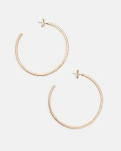 Deals 🥰 Pearl Large Gold-Tone Hoop Earrings Warm Brass 🔥 -Tailoring Sales WJ553Y 6395 3