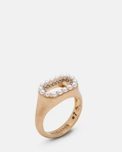 Best deal ✔️ Vida Gold-Tone Pearl Ring Warm Brass ⭐ -Tailoring Sales WJ556Y 6395 3