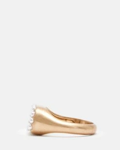 Best deal ✔️ Vida Gold-Tone Pearl Ring Warm Brass ⭐ -Tailoring Sales WJ556Y 6395 4