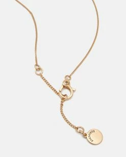 Budget 😀 Vida Gold-Tone Pearl Necklace Warm Brass 🎉 -Tailoring Sales WJ557Y 6395 5