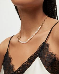 Outlet 🧨 Haven Pearl Mixed Necklace Warm Brass ✔️