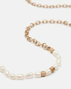 Outlet 🧨 Haven Pearl Mixed Necklace Warm Brass ✔️ -Tailoring Sales WJ559Y 6395 5