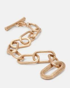 Coupon 😉 Loren Texture Chain Bracelet Warm Brass 👍 -Tailoring Sales WJ564Y 6395 3