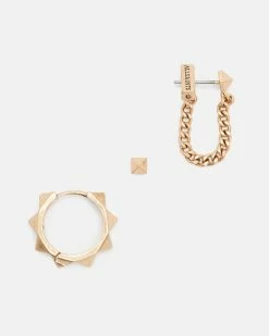 Promo ⭐ Miri Gold-Tone Earring Trio Warm Brass ✔️ -Tailoring Sales WJ571Y 6395 3