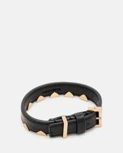 Best Sale ⭐ Shae Studded Leather Bracelet Warm Brass 🔔