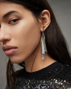 Tailoring Sales 17 New 🎁 Donna Mesh Earrings Warm Silver 💯