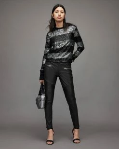 Best reviews of ⭐ Suri Leather Biker 👖 Jeans Black ⌛