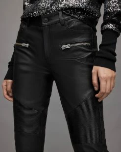 Best reviews of ⭐ Suri Leather Biker 👖 Jeans Black ⌛ -Tailoring Sales WL103X 5 3