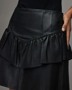 Buy ✔️ Andy Leather 👗 Skirt Black ✔️ -Tailoring Sales WL107X 5 4 1