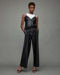 Cheap ✔️ Aspen Leather Trousers Black 🌟