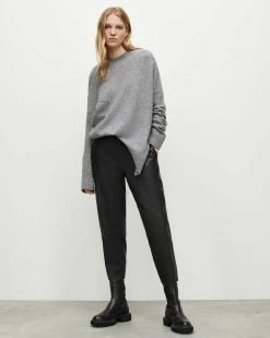 Coupon ✔️ Jen Leather Joggers Black 😉 -Tailoring Sales WL139T 5 3 1