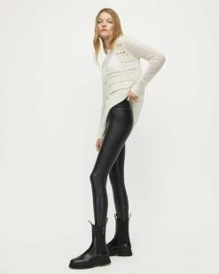 Best Sale ✔️ Cora Leather-Look High-Rise Leggings Black 🎉 -Tailoring Sales WL166P 5 6