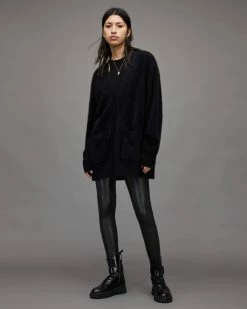 New 😉 Cora High Rise Faux Leggings Black 🎉 -Tailoring Sales WL181X 5 4