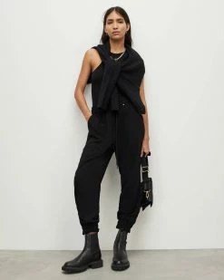 Wholesale 🌟 Auden Mid-Rise Cuffed Trousers Black 🔔