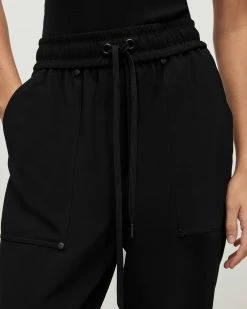 Wholesale 🌟 Auden Mid-Rise Cuffed Trousers Black 🔔 -Tailoring Sales WL187U 5 3